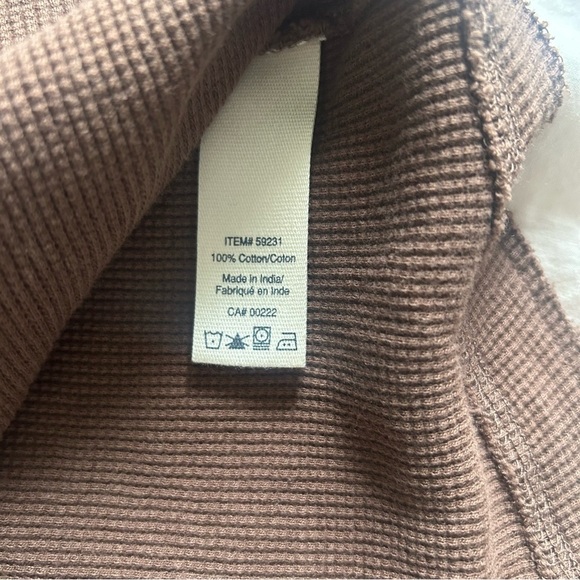 Nevada Women's Large Brown Waffle Knit Crewneck Sweater Relaxed Fit - Picture 3 of 7